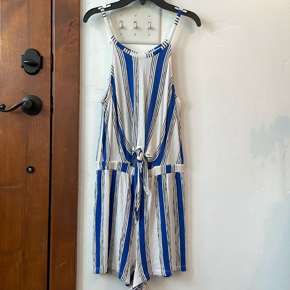Women’s Love Tree Striped Cut-out Romper Swim Cover-Up